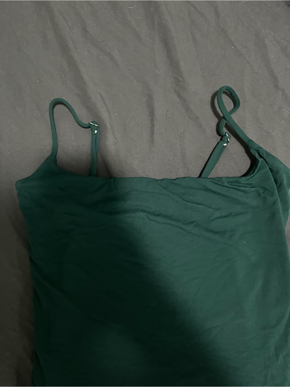 Dark Green Adjustable Spaghetti Strap Camisole